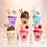 Parfum Gourmand Arabe 100ml en Forme de Pot de Crème Glacée, Longue Durée, Vanille, Fraise, Chocolat, EDP Unisexe, Parfum de Dubaï, Cadeau Idéal