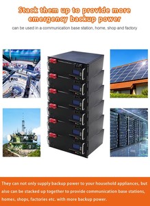 Système de stockage d'énergie solaire domestique avec batterie LiFePO4 montée sur rack 5kWh 10kWh 15kWh 16kWh 48V 51.2V 100Ah 200Ah 300Ah - Product Image 2