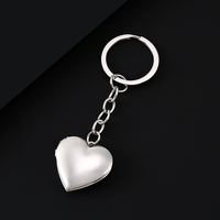 Ywyougang Porte-clés Cœur Vierge Minimaliste 4 Couleurs avec Breloque Cœur pour Photo, Accessoire Clé Saint-Valentin