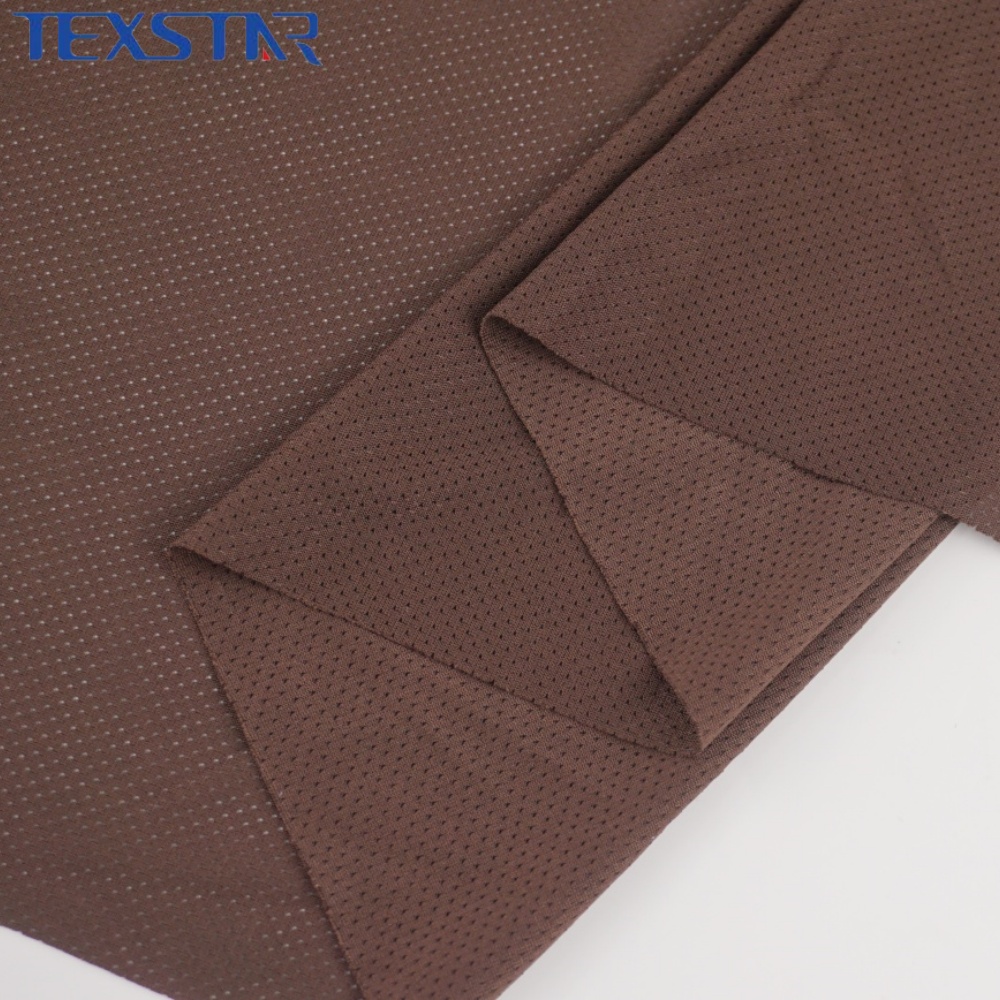 Wholesale 100% Recycled Polyester Mesh Knitted Fabric for Girls' Sportswear Quick-drying Antibacterial UPF 50+