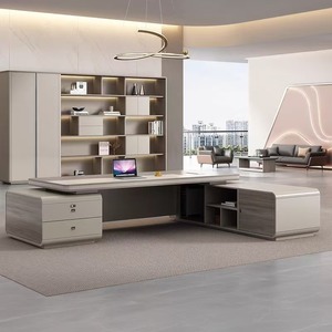 Escritorio de oficina de jefe de lujo Fabricación profesional Muebles de oficina Presidente CEO Gerente Empleado Mesa de computadora de oficina - Product Image 2