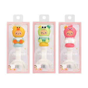 Brosse à dents en forme de U pour enfants Sakura, poils doux, design coloré, pour l'hygiène buccale des enfants - Product Image 5