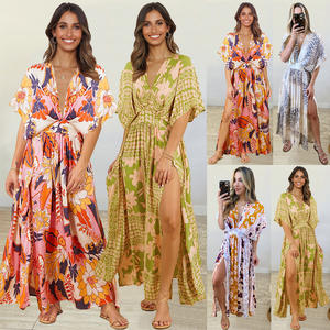 2023 Sexy Bikini Cover-ups túnica larga Casual verano playa vestido elegante mujeres de talla grande ropa de playa traje de baño cubrir - Product Image 1