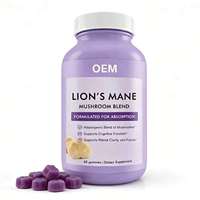 Gummies OEM Mélange de Champignons Crinière de Lion 60 Unités Absorption Optimisée Marque Privée Complément Alimentaire