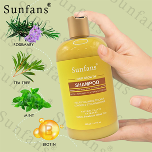 Shampooing pour la croissance des cheveux biologique végétalien sans cruauté à base d'herbes orientales 500 ml (Autre) Nourrissant à l'huile d'argan naturelle à la biotine et au <span class=keywords><strong>romarin</strong></span> - Product Image 3