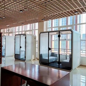 Cabinas de Oficina Insonorizadas con Marco de Aluminio, Diseño Minimalista Independiente, Iluminación LED, Forma Rectangular - Product Image 1