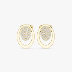 Pendientes de tuerca con diseño de racimo pavé, elegantes y modernos, fabricados en India, para mujer, ideales para bodas, en oferta. - Product Image 1
