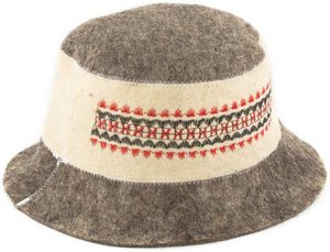 2026 Premium 100% Chapeau de sauna en feutre de laine pour Banya russe avec broderie - Product Image 6