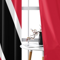 Rideau occultant en polyester recyclable à motif drapeau de Trinité-et-Tobago, isolant thermique pour une meilleure nuit de sommeil dans la chambre