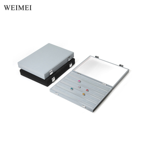 WEIMEI ฝาปิดโลโก้ปรับแต่งได้ ถาดกำมะหยี่สำหรับเก็บเครื่องประดับแบบถอดได้ แหวน กำไล จี้ - Product Image 1