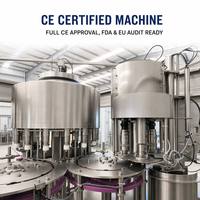 Ligne d'embouteillage entièrement automatique écologique et durable pour eau pure minérale, machine de remplissage et de bouchage 3-en-1