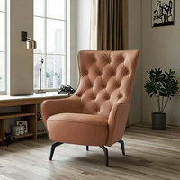 Fauteuil moderne en cuir souple solide pour le salon mobilier modulaire pour hôtels villas appartements fermes