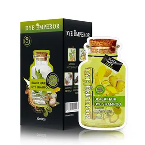 Dye Emperor 30ml Small Sachet Wholesale Herbal Hair Color Shampoo Fast Hair Color Cosmetic For Men & Women