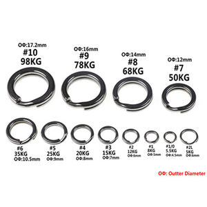 Anzuelos de Pesca de Carpa con Doble Aro de Acero Inoxidable, Accesorios de Pesca, Emerillones, Conectores, Anillos Divididos para Pesca de Carpa - Product Image 3