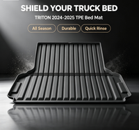Karpet Bagasi Belakang TPE Premium Mewah Tanpa Bau, Fleksibel, Tahan Aus, Anti-Selip, untuk Mitsubishi Triton L200 LC2T Double