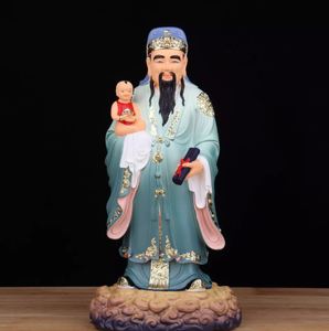 Statua di Buddha in resina Set di tre <span class=keywords><strong>divinità</strong></span> della benedizione della felicità della longevità decorazioni scintillanti tecnica di pittura artistica per uso domestico - Product Image 4