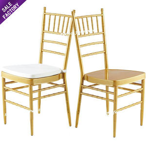 Sillas Tiffany de Metal Dorado al por Mayor para Bodas y Eventos - Product Image 1