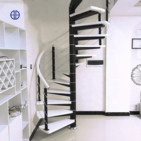 Escalier en colimaçon pour la construction de maisons, escalier hélicoïdal pour petits espaces, grenier, escaliers en acier au carbone, escaliers en colimaçon en bois, escalier intérieur