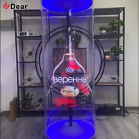 Écran de ventilateur holographique cylindrique à double face 3D, ventilateur holographique 3D intérieur, projecteur holographique, affichage publicitaire