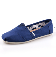 Espadrilles plates en toile à pédale, couleur unie, pour amoureux des chaussures décontractées, vente en gros pour fabricants