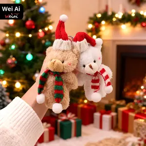 Nuevo oso súper suave juguete de peluche colgante mochila decoración llavero lindo regalo de Navidad con relleno de algodón PP y forro de malla - Product Image 5
