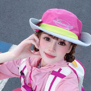 Sombrero de pescador con bloques de color de nuevo estilo para unisex, para verano, actividades al aire libre, de ala ancha, de secado rápido, con protección solar, para montañismo. - Product Image 1