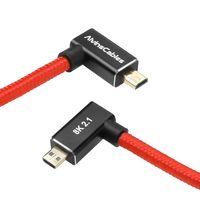 Cables Alvin en ángulo recto Micro USB a Micro USB 8K 60Hz/4K 120Hz trenzados en espiral para cámara y monitor Serie A7