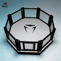 Ring de boxe pliable avec logo personnalisé, installation rapide, plateforme de boxe portable à structure en acier, directement de l'usine pour les salles de sport commerciales