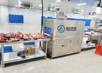 Ligne d'emballage de viande clé en main : Solution de sécurité haute efficacité pour l'emballage sous vide plastique, le tunnel de rétraction, le refroidissement, le pesage et l'étiquetage