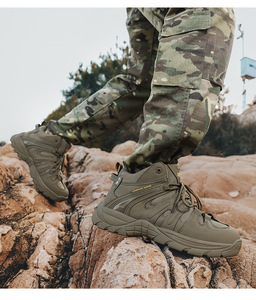 Botas Tácticas DF25 UZMK Unzhuo Grises de Media Caña para Hombre, Impermeables, Transpirables, Antideslizantes, para Senderismo en el Desierto y Actividades al Aire Libre, Venta al Por Mayor - Product Image 2