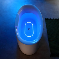 Baignoire Spa Moderne en Acrylique, Design Écologique, Système de Température Constante, Bain à Bulles, Haut-parleur Bluetooth