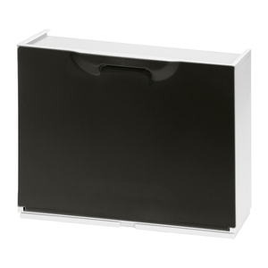 Scarpiera in resina 51x17x41cm. Nero e bianco - Product Image 1