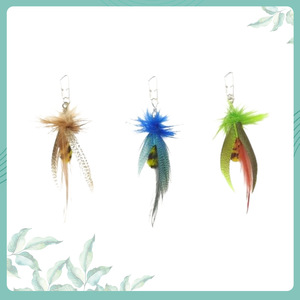 Shengfeng mèo Teaser lông thay thế mini côn trùng Hàng đầu hiển thị lông mèo Đồ chơI mèo phụ kiện - Product Image 5