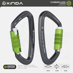Mosquetón de Escalada Tipo D Xinda HH8137TN con Bloqueo Automático, Hebilla de Seguridad para Montañismo, Equipo para Exteriores - Product Image 3