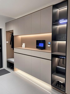 Meuble à chaussures d'entrée sur mesure <span class=keywords><strong>de</strong></span> luxe pour toute la maison, unité <span class=keywords><strong>de</strong></span> rangement grande capacité pour villa - Product Image 2