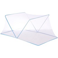 Moustiquaire pliable sans assemblage pour usage domestique ; Housse anti-moustiques portable avec couvercle rabattable ; Moustiquaire de lit pour dortoir étudiant en polyester