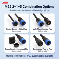 Connecteur étanche M23 8 broches 50A, prise circulaire hybride haute puissance pour signal et alimentation, pour applications EV et robotique