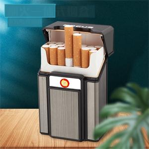 Caja de cigarrillos de alta calidad, portátil, venta al por mayor, bobina de calentamiento, encendedor Digital de carga Usb <span class=keywords><strong>con</strong></span> caja de cigarrillos - Product Image 2