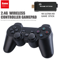 Console de jeux vidéo portable Honcam 4K avec manette sans fil 2.4G, compatible avec les jeux classiques CPS PS1, console de jeux rétro