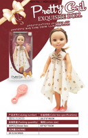 Boneka Cantik Bergaya 15-inci, Boneka Vinyl Mirip Asli, Hadiah Ulang Tahun untuk Anak Perempuan