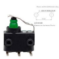 Interrupteur à bascule ZING EAR, bouton poussoir momentané, micro-interrupteur de limite, AC 0.1A 125V 250V, 3 broches, IP67, étanche