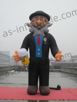 Mascotte géante gonflable personnalisée en tissu Oxford, personnage de dessin animé grand-mère, pour la décoration d'événements