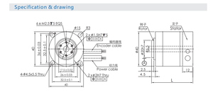 มอเตอร์โรตารี่ไร้แปรงถ่านแบบขับตรงแรงบิด 48V รุ่นดั้งเดิม สำหรับเครื่องจักร พัดลมเรือ - Product Image 3