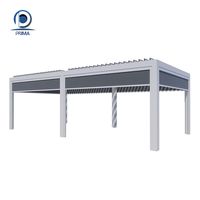 Pergola de luxe motorisée, personnalisée, imperméable, pour jardin extérieur, avec toit à lames orientables électriques, directement de l'usine