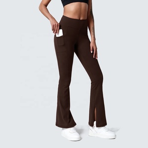 <span class=keywords><strong>Pantalon</strong></span> large à taille mi-haute avec cordon de serrage respirant <span class=keywords><strong>pour</strong></span> femmes, <span class=keywords><strong>pantalon</strong></span> décontracté à jambe large, élastique, long, <span class=keywords><strong>pour</strong></span> l'été - Product Image 3