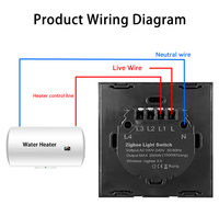 Interrupteurs muraux intelligents Tuya 20A Zigbee série G3 haute puissance, norme britannique, bouton physique Golden Security, interrupteur intelligent N&L