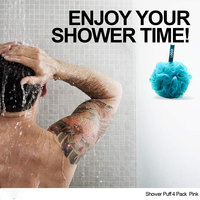 Boule de bain personnalisée avec logo, exfoliante, loofahs de douche, boule en maille, puff de bain, puff de douche pour hommes et femmes