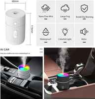 2025 nouveauté USB Portable humidificateur 220ml Mini ultrasons Cool brumisateur 7 couleurs LED chapiteau pour voiture bureau bureau hôtel