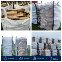 Sac de stockage en bois pour 2000 kg de bois de chauffage, grand sac ventilé, sac FIBC robuste, traité anti-UV, réutilisable, Saco De Lena