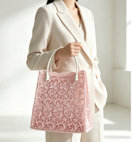 Sac fourre-tout élégant en crochet rectangulaire imperméable pour la plage, le shopping, ou comme sac à bandoulière